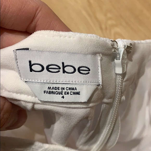 White lace two piece Bebe set - Picture 3 of 4